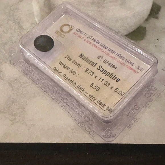 Natural green sapphire